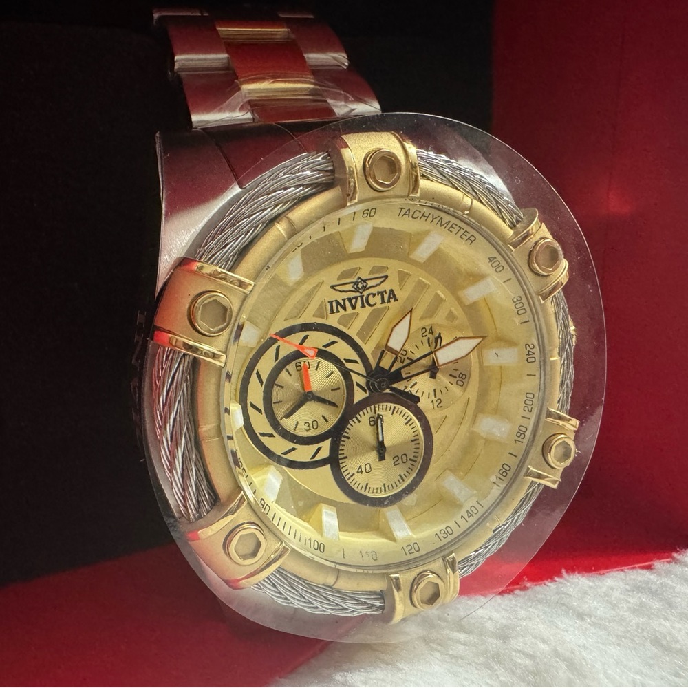 Invicta Bolt Ace Men's Watch - 52mm, Gold, Steel (49747)